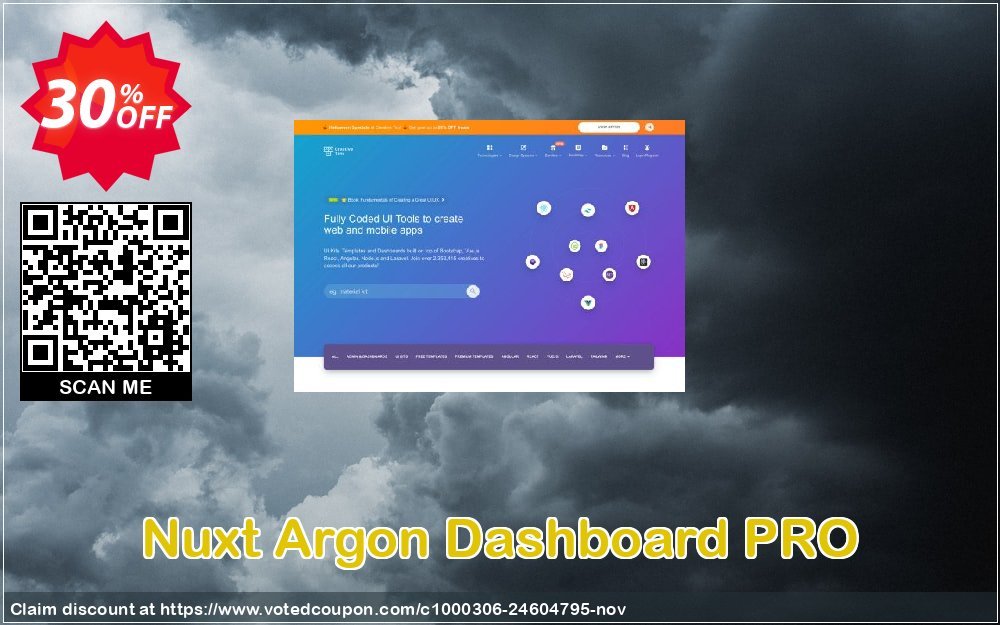 Nuxt Argon Dashboard PRO Coupon, discount YK6K. Promotion: awesome discount code of Nuxt Argon Dashboard PRO 2023