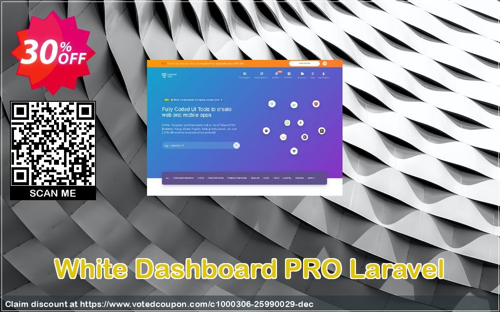 White Dashboard PRO Laravel Coupon Code Apr 2024, 30% OFF - VotedCoupon