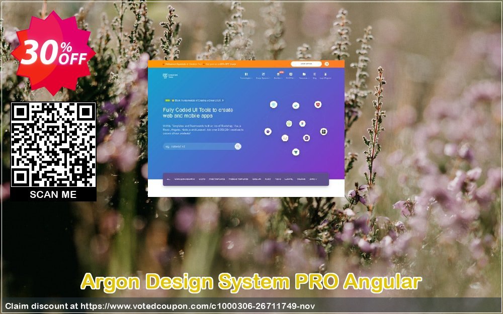 Argon Design System PRO Angular Coupon, discount Argon Design System PRO Angular Big offer code 2024. Promotion: Big offer code of Argon Design System PRO Angular 2024