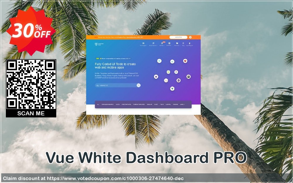 Vue White Dashboard PRO Coupon Code Apr 2024, 30% OFF - VotedCoupon