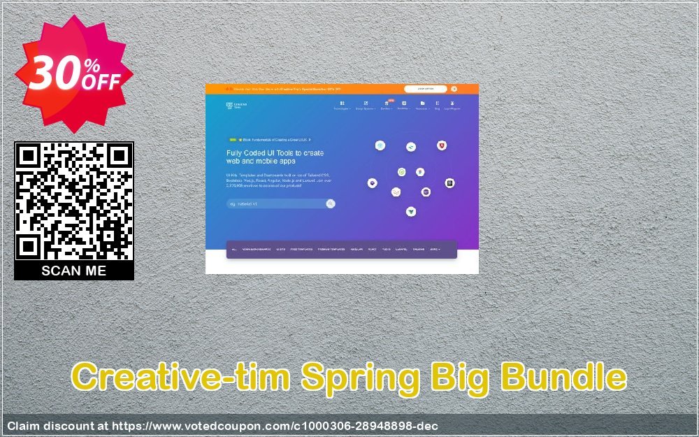 Creative-tim Spring Big Bundle Coupon, discount Spring Big Bundle Special deals code 2024. Promotion: Special deals code of Spring Big Bundle 2024