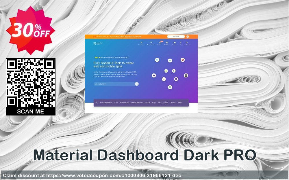 Material Dashboard Dark PRO Coupon, discount Material Dashboard Dark PRO  Formidable sales code 2024. Promotion: Formidable sales code of Material Dashboard Dark PRO  2024