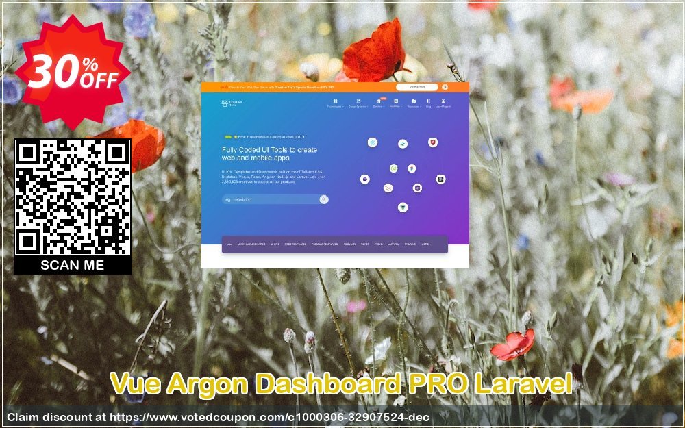 Vue Argon Dashboard PRO Laravel Coupon, discount Vue Argon Dashboard PRO Laravel Dreaded offer code 2024. Promotion: Dreaded offer code of Vue Argon Dashboard PRO Laravel 2024