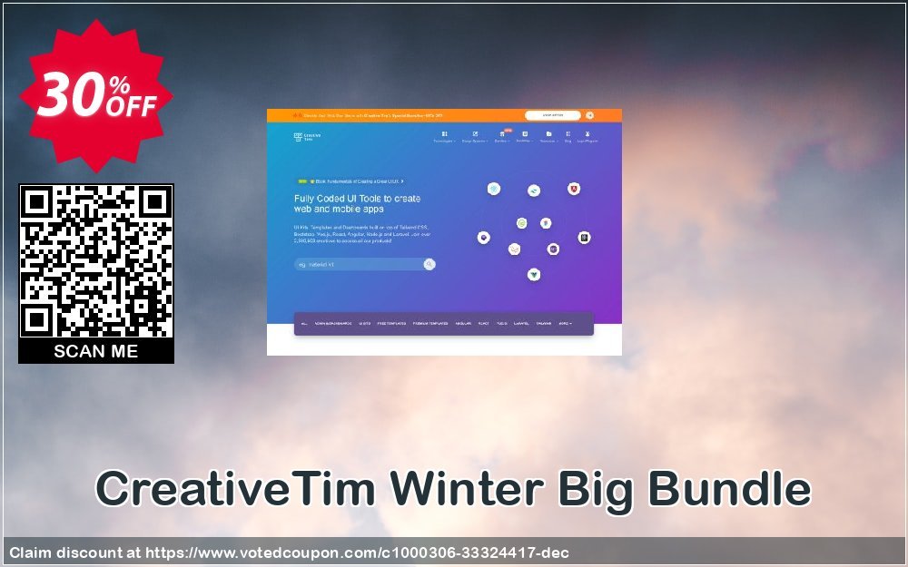 CreativeTim Winter Big Bundle Coupon, discount 30% OFF CreativeTim Winter Big Bundle, verified. Promotion: Wondrous promo code of CreativeTim Winter Big Bundle, tested & approved