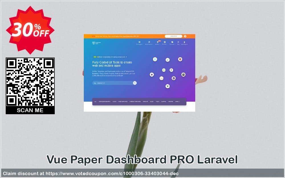 Vue Paper Dashboard PRO Laravel Coupon Code Apr 2024, 30% OFF - VotedCoupon