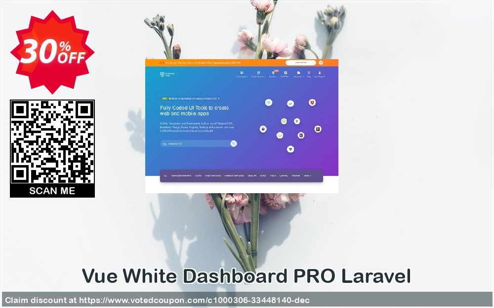 Vue White Dashboard PRO Laravel Coupon Code Apr 2024, 30% OFF - VotedCoupon