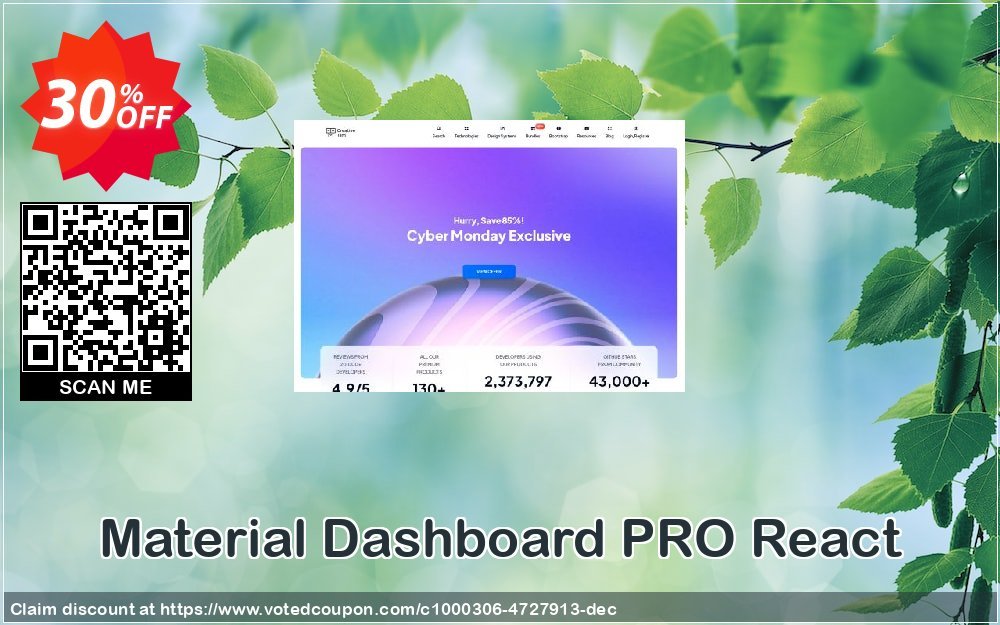 Material Dashboard PRO React Coupon, discount YK6K. Promotion: amazing discounts code of Material Dashboard PRO React 2024