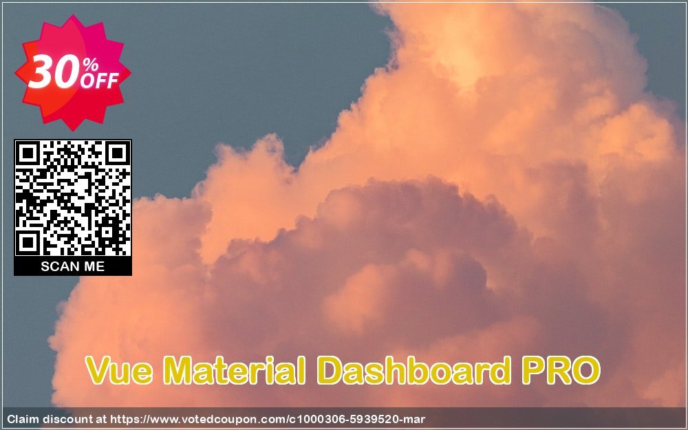 Vue Material Dashboard PRO Coupon, discount Vue Material Dashboard PRO Stunning sales code 2024. Promotion: stirring discount code of Vue Material Dashboard PRO 2024