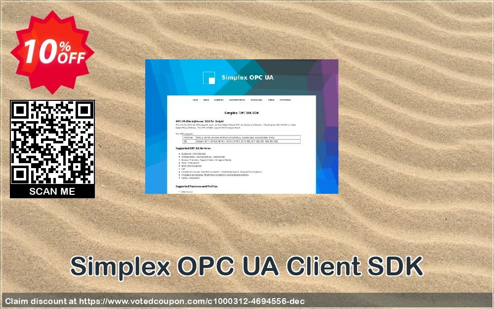 Simplex OPC UA Client SDK Coupon, discount Simplex OPC UA Client SDK fearsome discount code 2024. Promotion: fearsome discount code of Simplex OPC UA Client SDK 2024