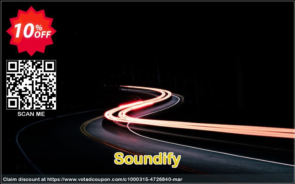 Soundify Coupon, discount Soundify wonderful discount code 2024. Promotion: wonderful discount code of Soundify 2024