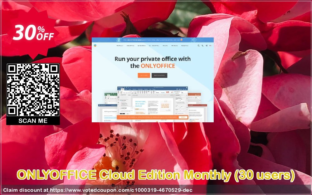 ONLYOFFICE Cloud Edition Monthly, 30 users  Coupon, discount 21-30 users - ONLYOFFICE Cloud Edition Monthly Subscription super sales code 2023. Promotion: super sales code of 21-30 users - ONLYOFFICE Cloud Edition Monthly Subscription 2023