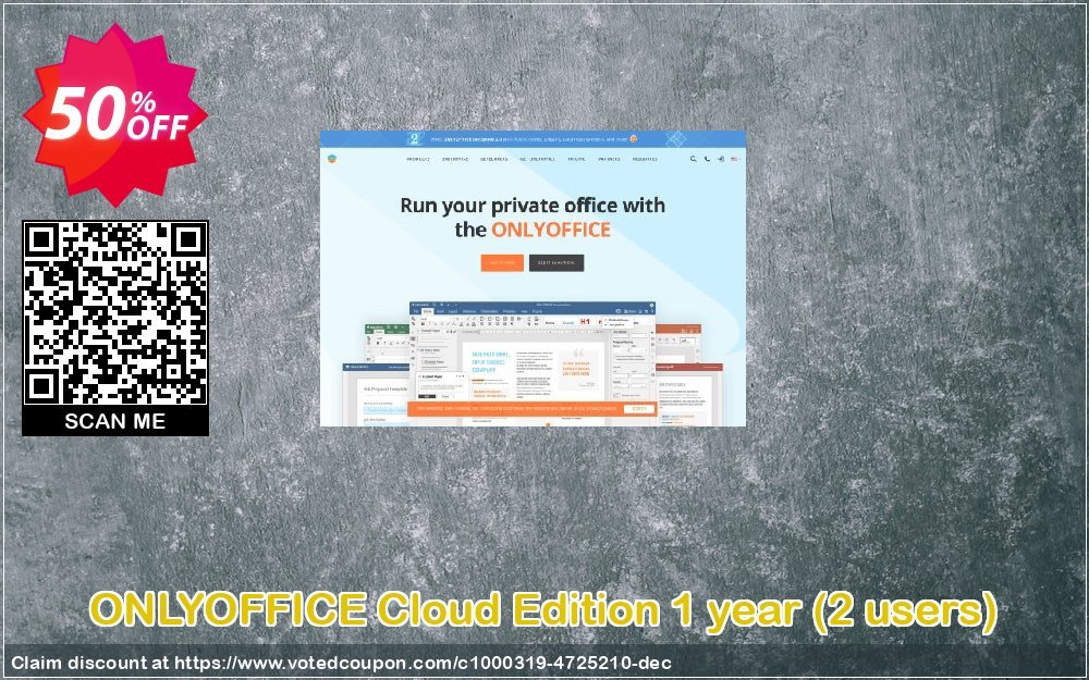 ONLYOFFICE Cloud Edition Yearly, 2 users  Coupon Code May 2024, 50% OFF - VotedCoupon