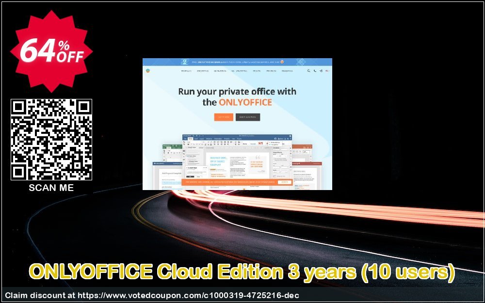 ONLYOFFICE Cloud Edition 3 years, 10 users  Coupon Code Apr 2024, 64% OFF - VotedCoupon