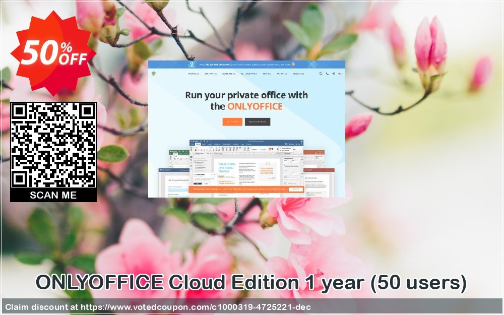 ONLYOFFICE Cloud Edition Yearly, 50 users  Coupon Code May 2024, 50% OFF - VotedCoupon