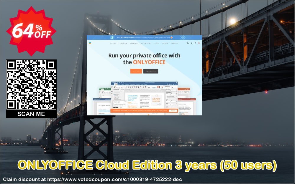 ONLYOFFICE Cloud Edition 3 years, 50 users  Coupon, discount 31-50 users - ONLYOFFICE Cloud Edition Three Years Subscription Awful sales code 2024. Promotion: Awful sales code of 31-50 users - ONLYOFFICE Cloud Edition Three Years Subscription 2024