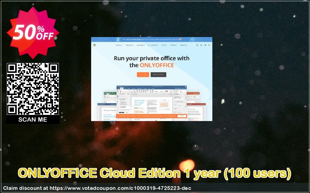 ONLYOFFICE Cloud Edition Yearly, 100 users  Coupon Code Apr 2024, 50% OFF - VotedCoupon