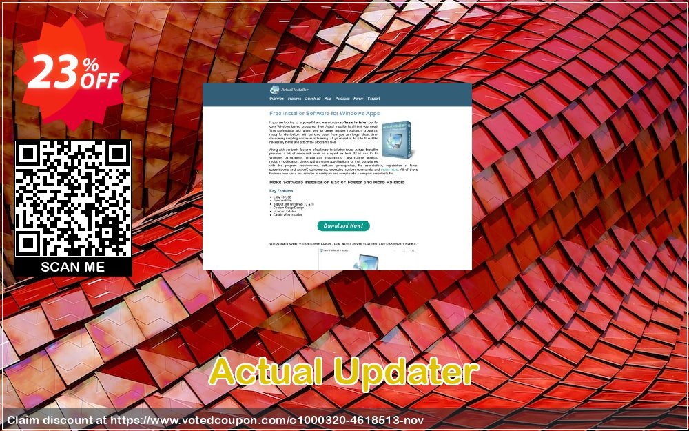 Actual Updater Coupon, discount Actual Updater staggering deals code 2024. Promotion: staggering deals code of Actual Updater 2024