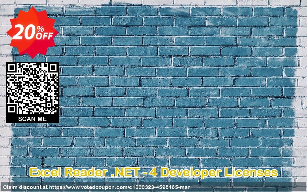 Excel Reader .NET - 4 Developer Plans Coupon, discount Excel Reader .NET - 4 Developer Licenses excellent offer code 2024. Promotion: excellent offer code of Excel Reader .NET - 4 Developer Licenses 2024