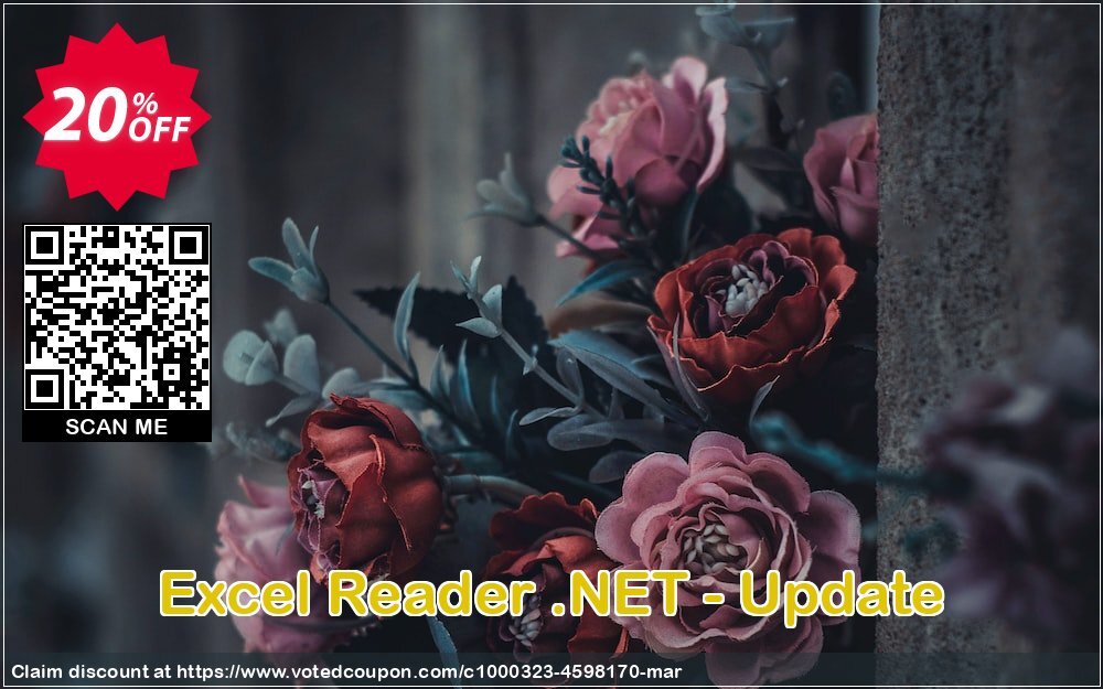 Excel Reader .NET - Update Coupon, discount Excel Reader .NET - Update amazing sales code 2024. Promotion: amazing sales code of Excel Reader .NET - Update 2024