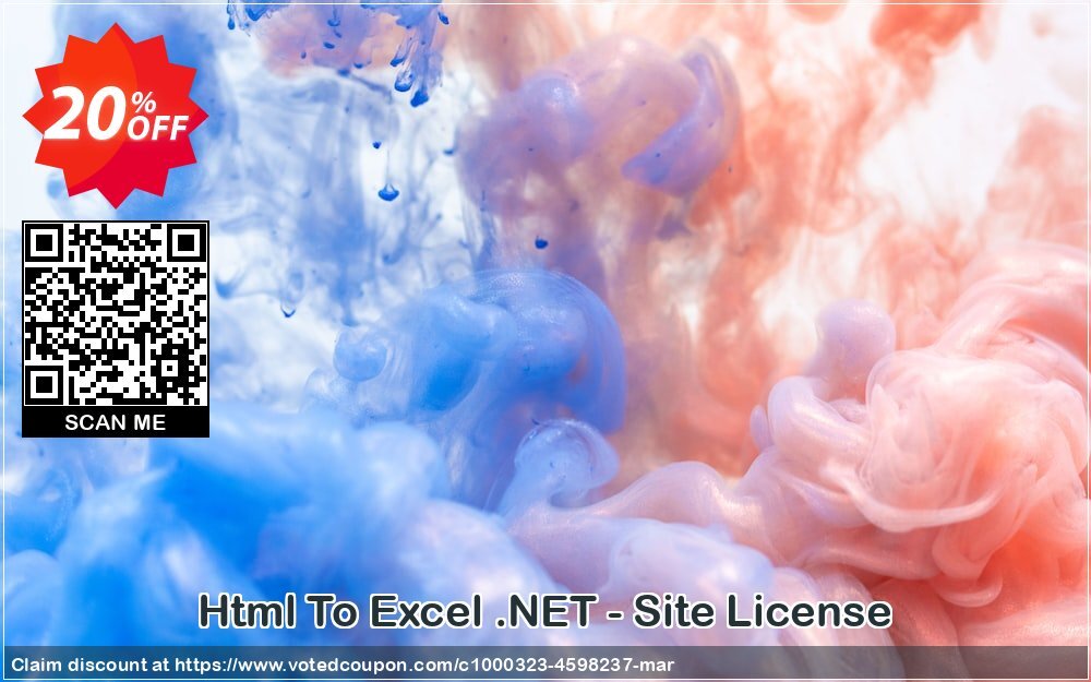 Html To Excel .NET - Site Plan Coupon, discount Html To Excel .NET - Site License awful promo code 2024. Promotion: awful promo code of Html To Excel .NET - Site License 2024