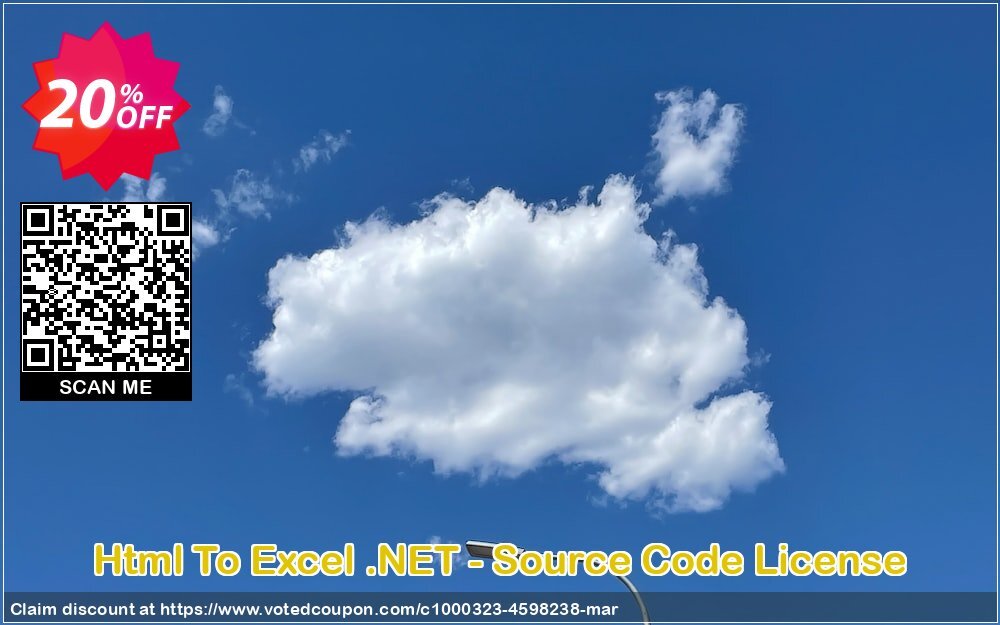 Html To Excel .NET - Source Code Plan Coupon, discount Html To Excel .NET - Source Code License awful discounts code 2024. Promotion: awful discounts code of Html To Excel .NET - Source Code License 2024