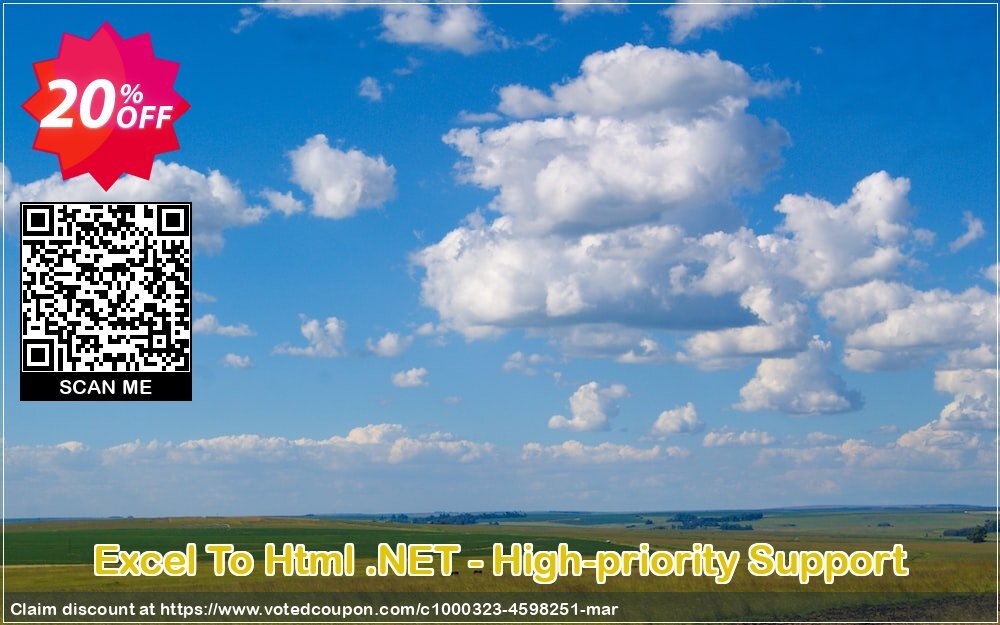 Excel To Html .NET - High-priority Support Coupon Code May 2024, 20% OFF - VotedCoupon