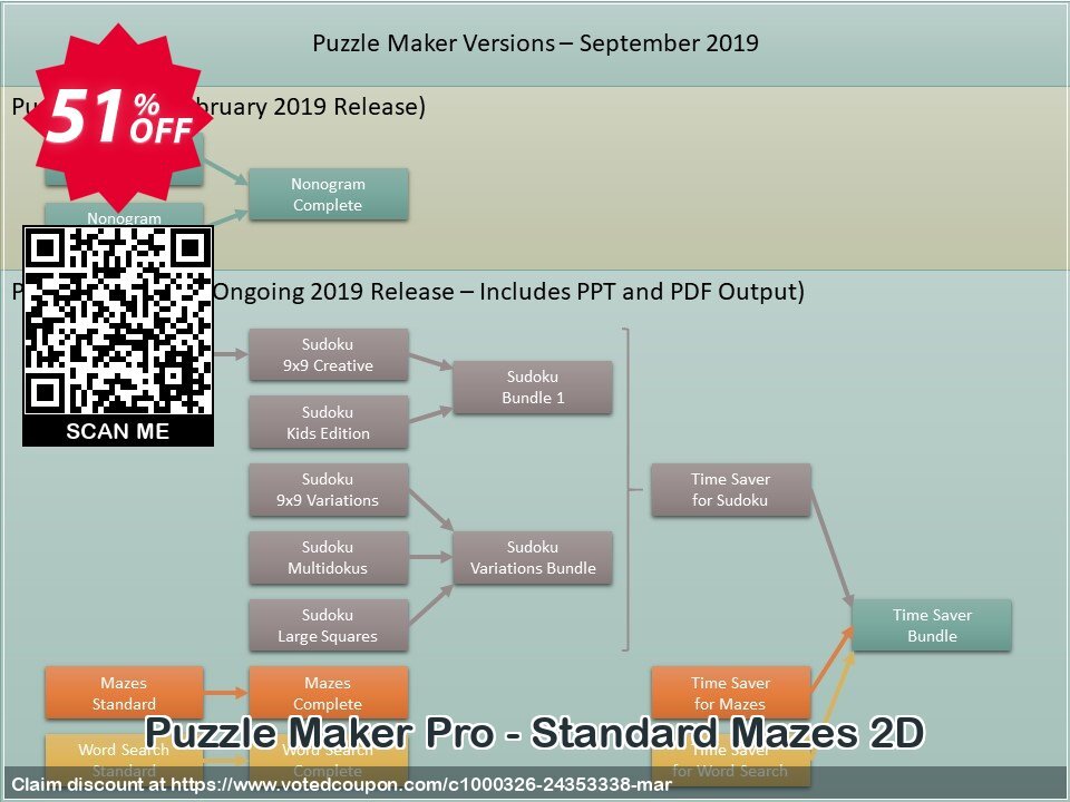 Puzzle Maker Pro - Standard Mazes 2D