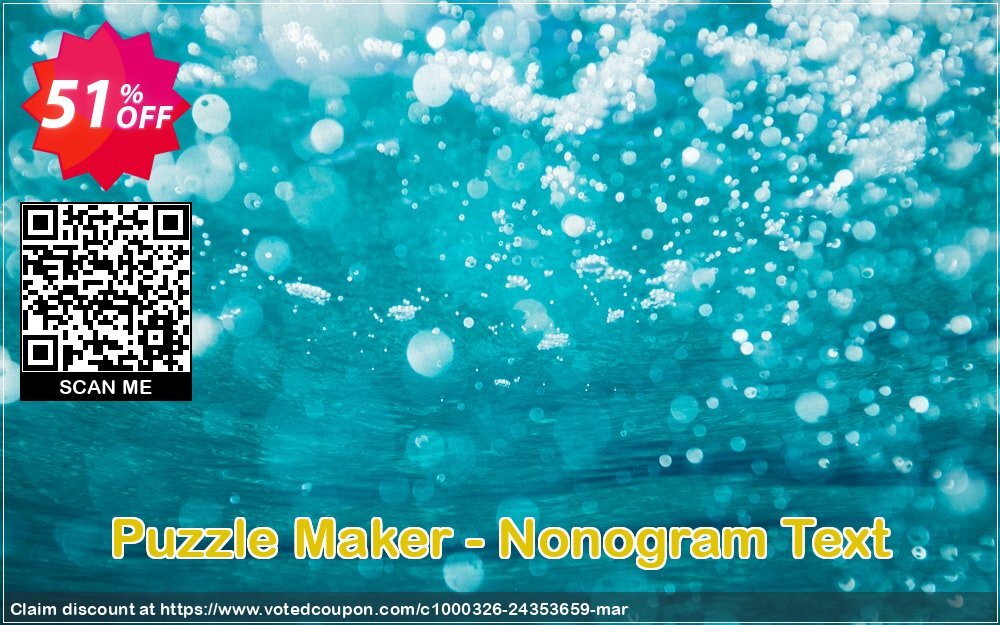 Puzzle Maker - Nonogram Text Coupon, discount Puzzle Maker - Nonogram Text Big deals code 2024. Promotion: Best sales code of Puzzle Maker - Nonogram Text 2024