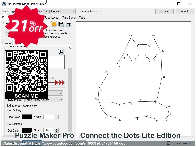 Puzzle Maker Pro - Connect the Dots Lite Edition Coupon, discount Puzzle Maker Pro - Connect the Dots - Lite Edition Special promo code 2024. Promotion: Special promo code of Puzzle Maker Pro - Connect the Dots - Lite Edition 2024