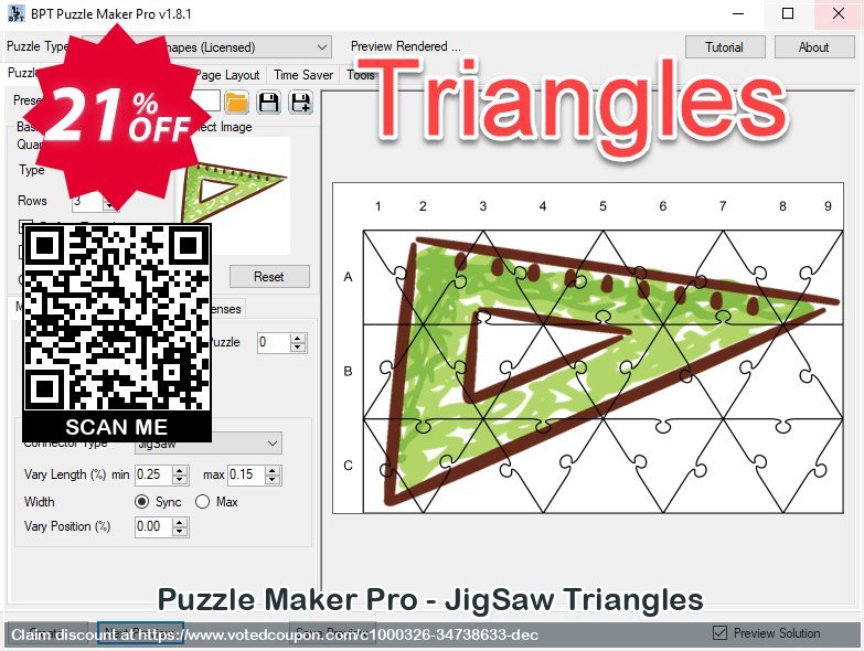 Puzzle Maker Pro - JigSaw Triangles Coupon, discount Puzzle Maker Pro - JigSaw Triangles Marvelous deals code 2024. Promotion: Marvelous deals code of Puzzle Maker Pro - JigSaw Triangles 2024