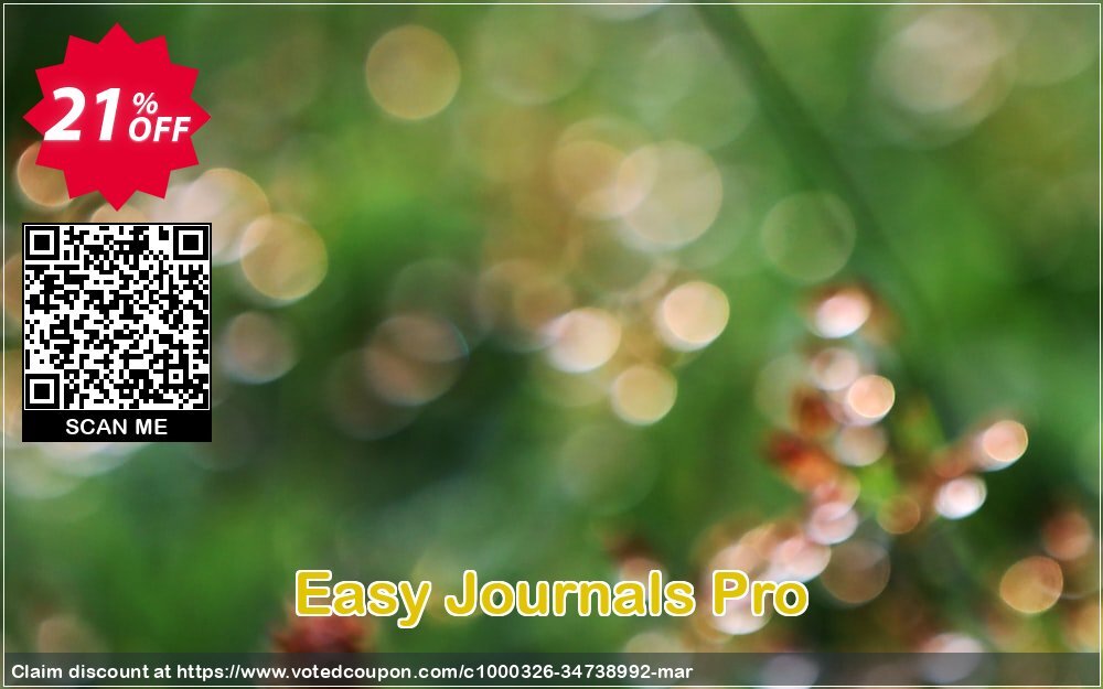 Easy Journals Pro Coupon Code Apr 2024, 21% OFF - VotedCoupon