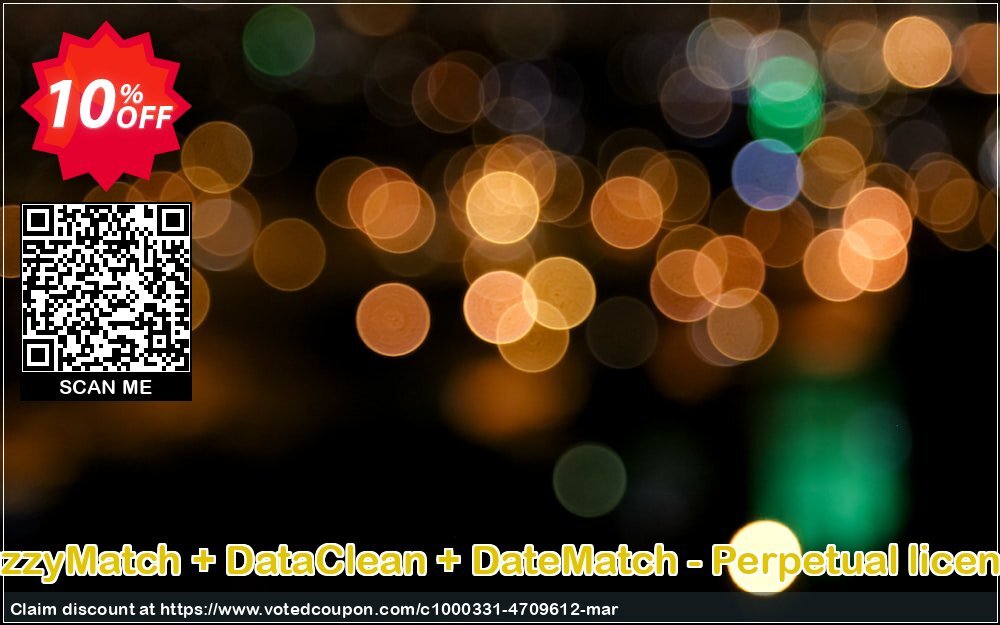 FuzzyMatch + DataClean + DateMatch - Perpetual Plan Coupon, discount FuzzyMatch + DataClean + DateMatch - Perpetual license awesome offer code 2024. Promotion: awesome offer code of FuzzyMatch + DataClean + DateMatch - Perpetual license 2024