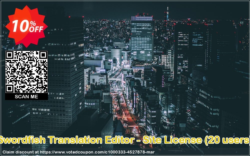 Swordfish Translation Editor - Site Plan, 20 users  Coupon, discount Swordfish Translation Editor - Site License (20 users) wondrous discount code 2024. Promotion: wondrous discount code of Swordfish Translation Editor - Site License (20 users) 2024