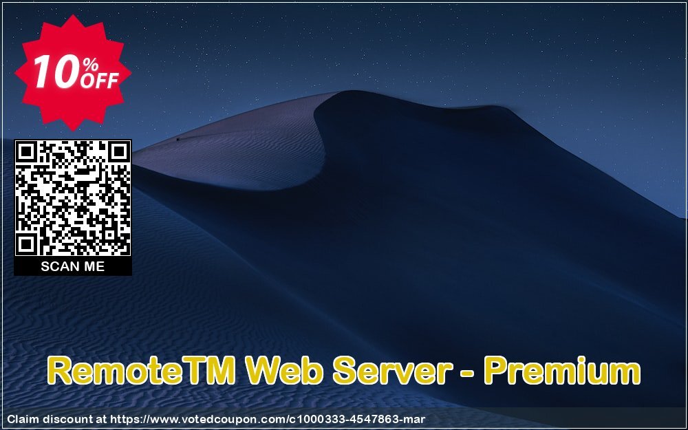 RemoteTM Web Server - Premium Coupon, discount RemoteTM Web Server - Premium Subscription excellent discount code 2025. Promotion: excellent discount code of RemoteTM Web Server - Premium Subscription 2024