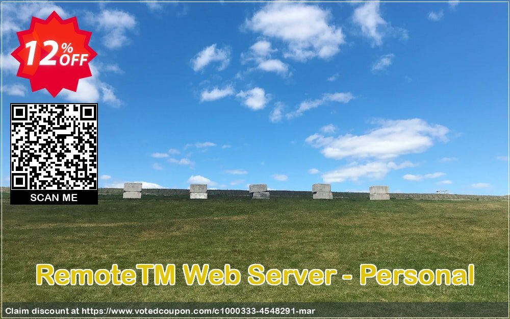 RemoteTM Web Server - Personal Coupon, discount RemoteTM Web Server - Personal Subscription amazing promo code 2024. Promotion: amazing promo code of RemoteTM Web Server - Personal Subscription 2024