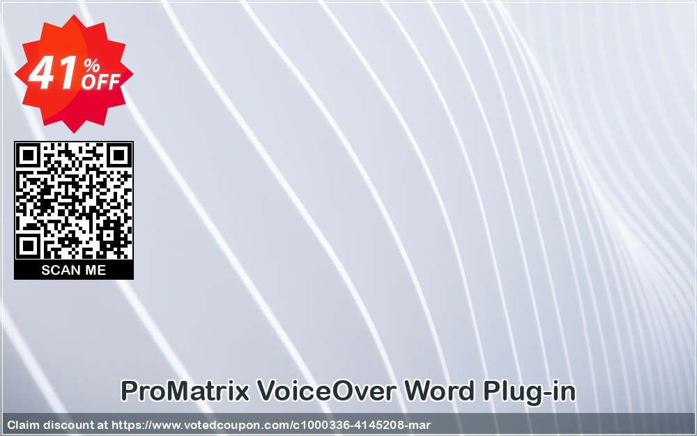 ProMatrix VoiceOver Word Plug-in Coupon Code Apr 2024, 41% OFF - VotedCoupon