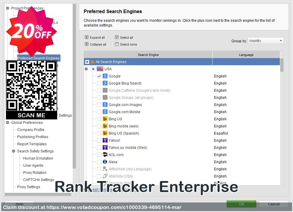 Rank Tracker Enterprise Coupon Code May 2024, 20% OFF - VotedCoupon