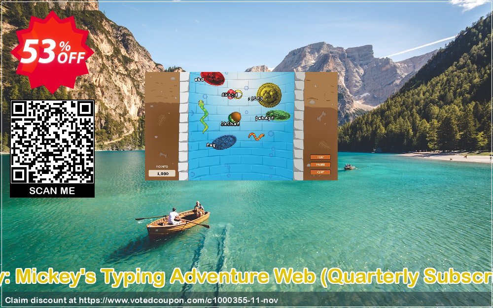 Disney: Mickey's Typing Adventure Web, Quarterly Subscription  Coupon, discount 30% OFF Disney: Mickey’s Typing Adventure Web (Quarterly Subscription), verified. Promotion: Amazing promo code of Disney: Mickey’s Typing Adventure Web (Quarterly Subscription), tested & approved
