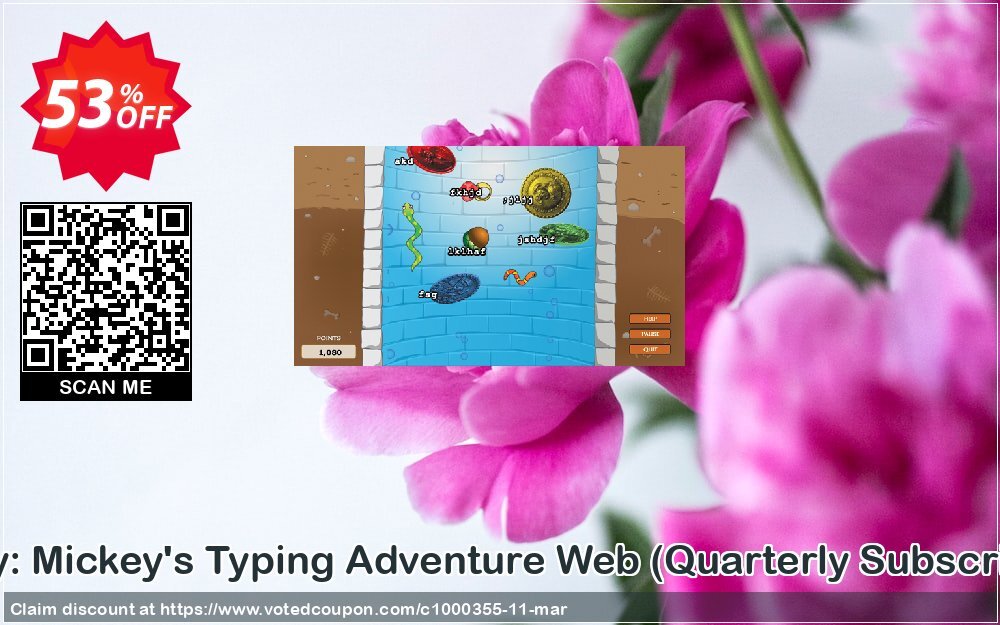 Disney: Mickey's Typing Adventure Web, Quarterly Subscription  Coupon, discount 30% OFF Disney: Mickey’s Typing Adventure Web (Quarterly Subscription), verified. Promotion: Amazing promo code of Disney: Mickey’s Typing Adventure Web (Quarterly Subscription), tested & approved