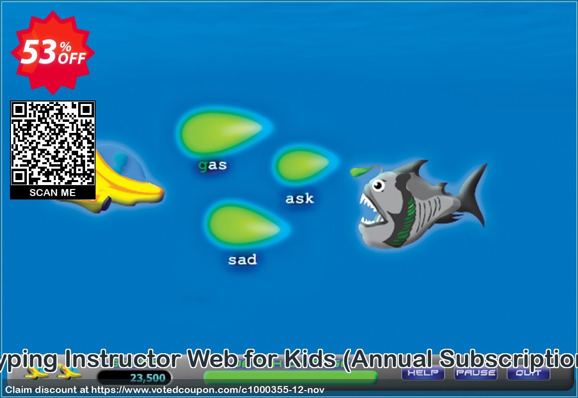 Typing Instructor Web for Kids, Annual Subscription  Coupon, discount 30% OFF TypingInstructor Web for Kids (Annual Subscription), verified. Promotion: Amazing promo code of TypingInstructor Web for Kids (Annual Subscription), tested & approved