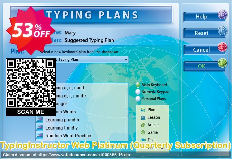 TypingInstructor Web Platinum, Quarterly Subscription  Coupon Code Apr 2024, 53% OFF - VotedCoupon