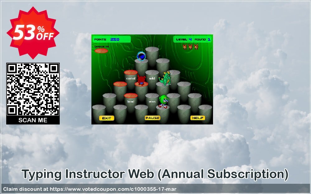 Typing Instructor Web, Annual Subscription  Coupon Code Apr 2024, 53% OFF - VotedCoupon