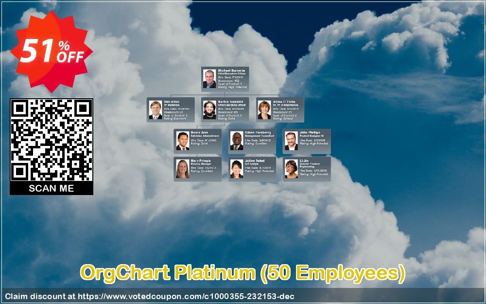 OrgChart Platinum, 50 Employees  Coupon, discount 40% OFF OrgChart Platinum (50 Employees), verified. Promotion: Amazing promo code of OrgChart Platinum (50 Employees), tested & approved