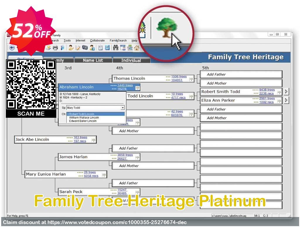 Family Tree Heritage Platinum Coupon, discount Family Tree Heritage™ Platinum 15 Exclusive promo code 2023. Promotion: staggering offer code of Family Tree Heritage™ Platinum 15 2023