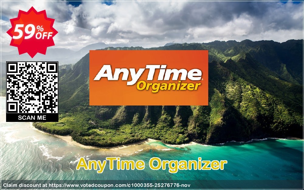 AnyTime Organizer Coupon, discount AnyTime® Organizer Standard 16 Fearsome deals code 2024. Promotion: awful promotions code of AnyTime® Organizer Standard 16 2024