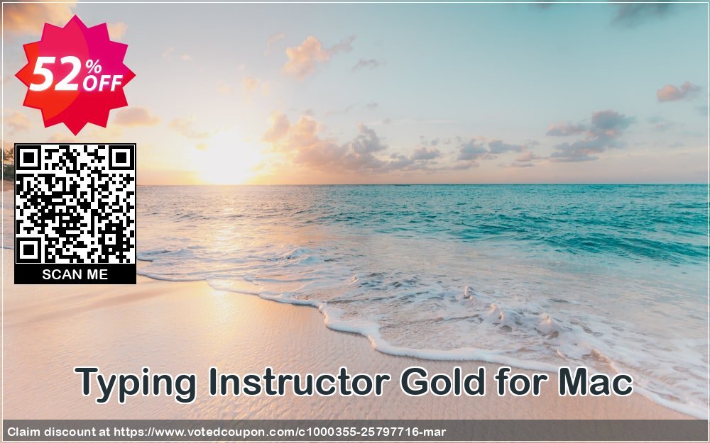 Typing Instructor Gold for MAC Coupon, discount TYPENOW. Promotion: staggering promotions code of Typing Instructor® Gold – Mac 2024