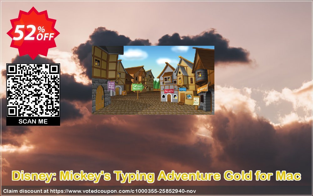 Disney: Mickey's Typing Adventure Gold for MAC Coupon, discount TYPENOW. Promotion: imposing sales code of Disney: Mickey’s Typing Adventure – Gold (Mac) 2024
