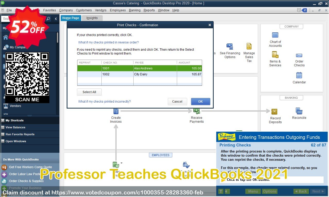 Professor Teaches QuickBooks 2021 Coupon Code May 2024, 52% OFF - VotedCoupon