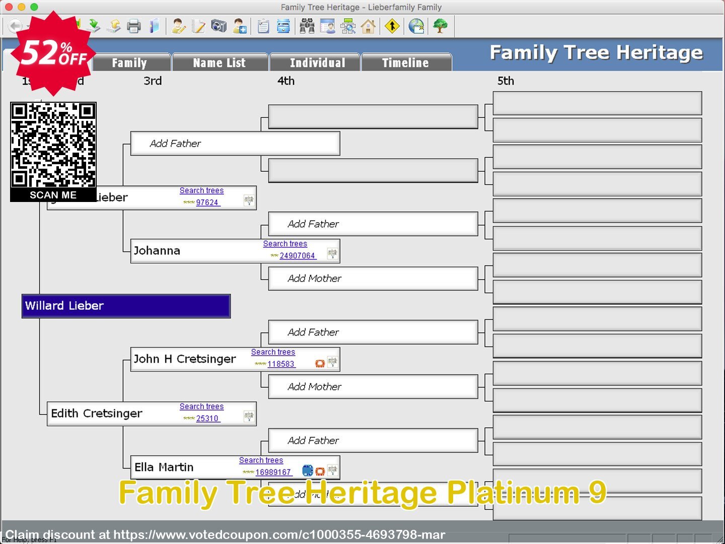 Family Tree Heritage Platinum 9 Coupon Code May 2024, 52% OFF - VotedCoupon