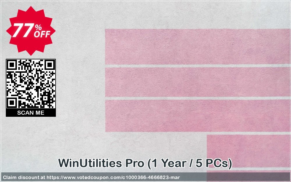 WinUtilities Pro, Yearly / 5 PCs  Coupon, discount WinUtilities Pro (1 Year / 5 PCs) awful promo code 2024. Promotion: awful promo code of WinUtilities Pro (1 Year / 5 PCs) 2024